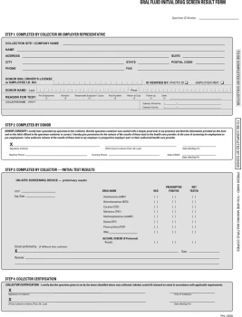 ALERE TOXICOLOGY 2430P PRELIMINARY RESULTS FORMS & PHOTOCOPY TEMPLATES