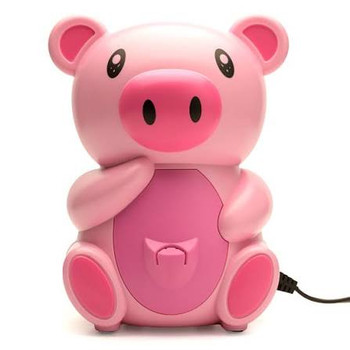 NEBULIZER, PED DISP/RUSBL NEBKIT MASK PNK PIG