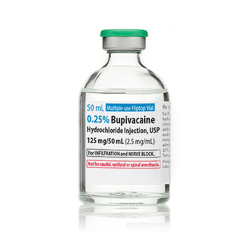 BUPIVACAINE HCL, VL 0.25% 2.5MG/ML 50ML