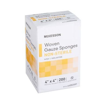 SPONGE, GAUZE 8PLY N/S 4"X4" (200/PK)