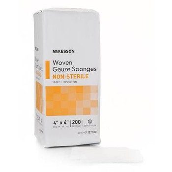 SPONGE, GAUZE 12PLY N/S 4"X4"(200/PK)