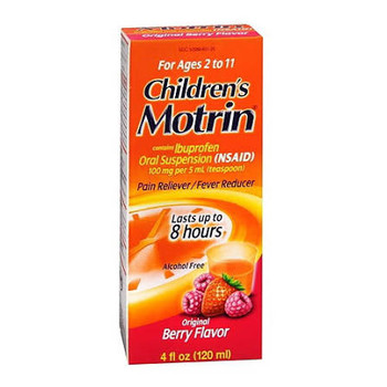 Motrin Children NSAID Suspension 100mg/5mL Berry 4oz/Bt, 36 BT/CA