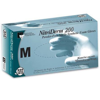 INNOVATIVE NITRIDERM 159102-BX 200 NITRILE SYNTHETIC POWDER-FREE EXAM GLOVES