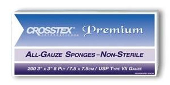 CROSSTEX ENC38 ALL GAUZE PREMIUM NON-STERILE SPONGES