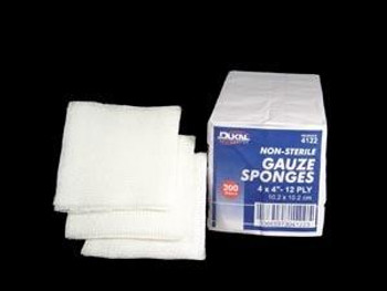 DUKAL 4122 WOVEN COTTON GAUZE SPONGES