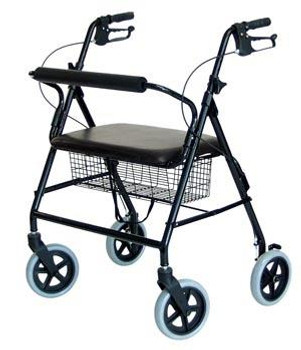 LUMEX RJ4400K WALKABOUT BARIATRIC IMPERIAL FOUR-WHEEL ALUMINUM ROLLATORS