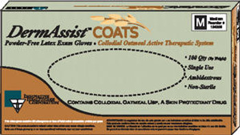 INNOVATIVE 124100 Dermassist COATS POWDER-FREE LATEX EXAM GLOVES