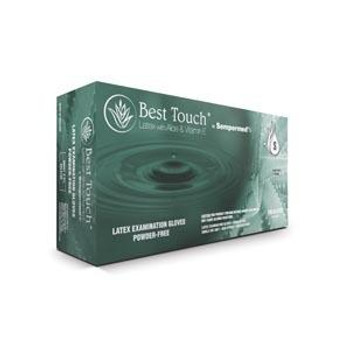 SEMPERMED BTLA102 BEST TOUCH LATEX GLOVES WITH ALOE and VITAMIN E