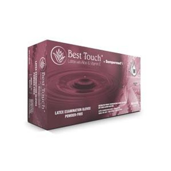 SEMPERMED BTLA103 BEST TOUCH LATEX GLOVES WITH ALOE and VITAMIN E