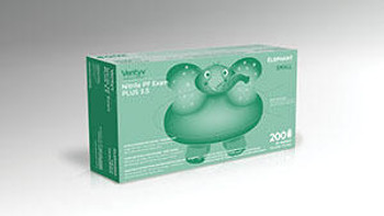 VENTYV NITRILE POWDER FREE EXAM GLOVE PLUS 3.5 ELEPHANT 10334101