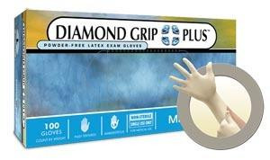 Ansell Microflex Diamond Grip Plus Powder-Free Latex Exam Gloves