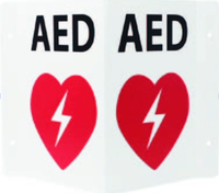 3 Way AED Wall Sign CBXFLEX3DWS