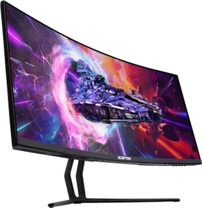 Open Box!! Sceptre 35 Inch Curved UltraWide 21: 9 LED Creative Monitor QHD 3440x1440 Frameless AMD Freesync HDMI DisplayPort Up to 100Hz, Machine Black