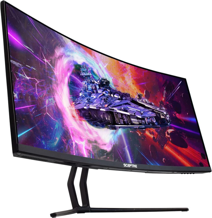 Open Box!! Sceptre 35 Inch Curved UltraWide 21: 9 LED Creative Monitor QHD 3440x1440 Frameless AMD Freesync HDMI DisplayPort Up to 100Hz, Machine Black