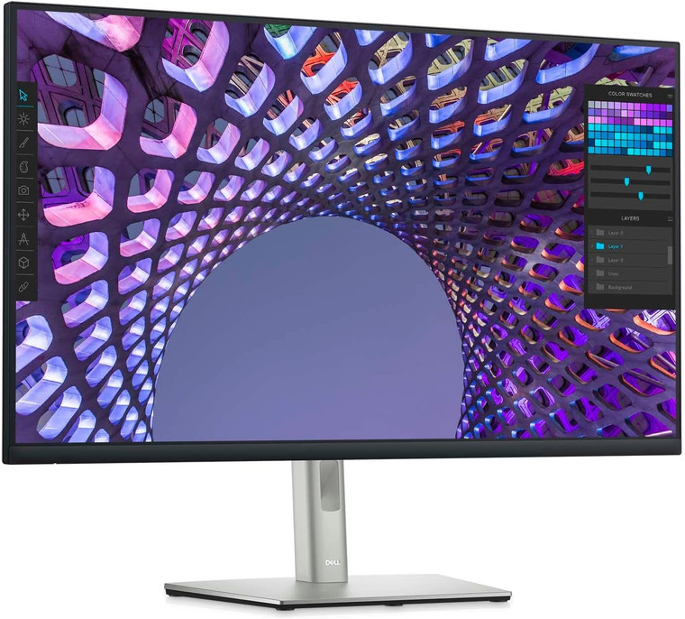 Dell P3223QE 31.5" 4K UHD LED LCD Monitor - 16:9 - TAA Compliant, Black, Silver