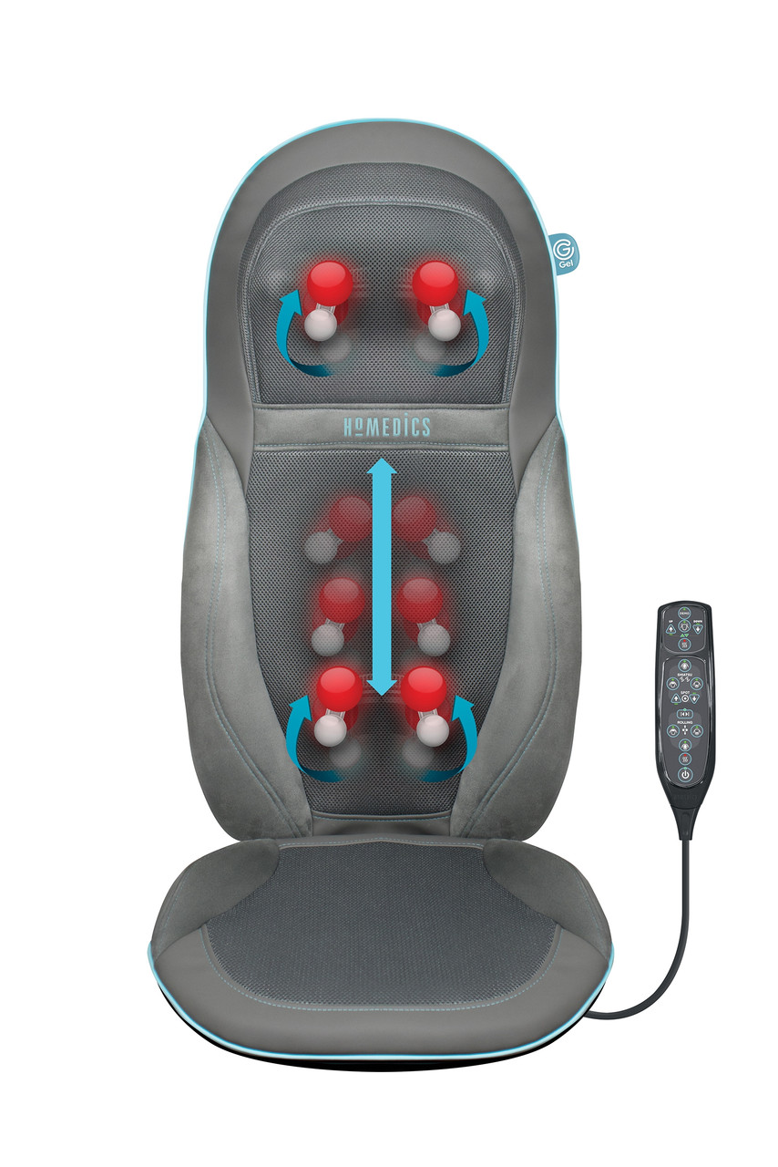 Homedics Cuscino massaggiante Shiatsu per Schiena Spalle e Gambe  Massaggiatore con Calore distensivo e Telecomando - SP-7H-EU