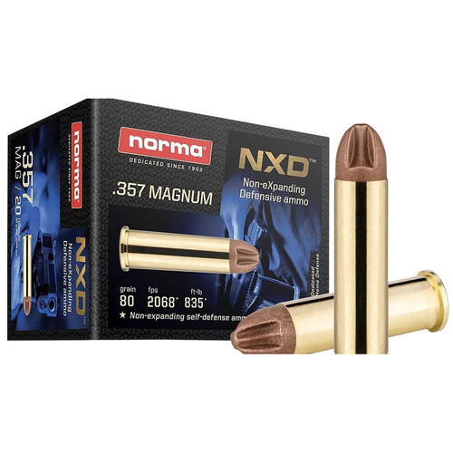 Norma NXD Handgun Ammunition .357 Mag 80gr NXD 2068 fps 100/ct