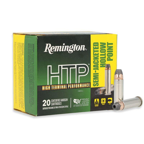 Remington HTP Handgun Ammunition 38 Spl+P 125 gr SJHP 945 fps 100 ct
