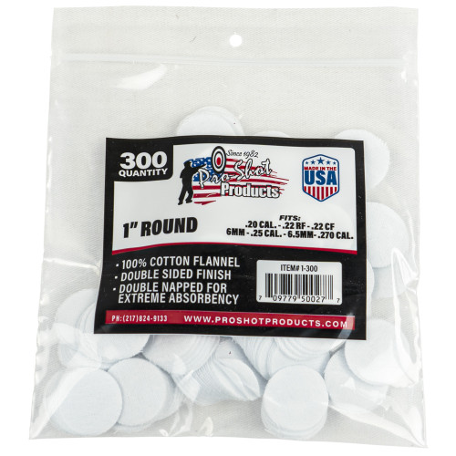 PRO-SHOT PATCH .22-.270CAL 1 300CT
