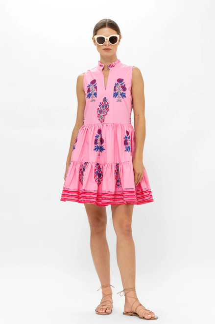 Yoke Dress, Boca Pink