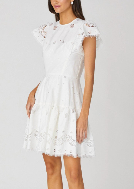 Shoshanna Hudson Dress, Optic White