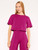 Ripley Rader Ponte Short Sleeve Top, Fuchsia