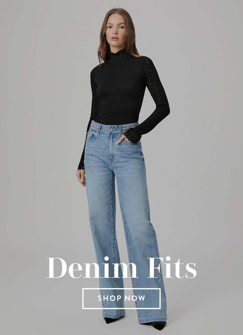 Denim pants and black top for women