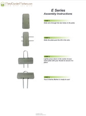 E-Series copper garden marker with angled faceplate and galvanized wire legs – ideal for labeling herbs, flowers, and vegetables in garden beds and containers. Solid copper plate ages to a natural patina while resisting weather and rust. Made in the USA for durable, reusable plant labeling.