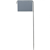 Extra-large D-Series aluminum garden marker with wide nameplate and sturdy galvanized wire legs – perfect for labeling perennials, shrubs, trees, and display gardens. Rust-resistant, weatherproof metal plant tag designed for long-term outdoor use. Made in the USA for professional and home gardeners.