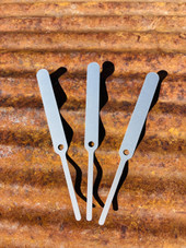 Bundle of durable aluminum seedling labels with pre-drilled holes – ideal for tagging young plants, vegetable starts, herbs, and flowers. Weatherproof and rust-resistant metal garden markers made in the USA for long-lasting outdoor use. Perfect for greenhouses, garden beds, and seed trays.