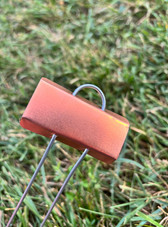 E-Series copper replacement plates with pre-bent design – compatible with standard E-Series garden marker wire legs. Lightweight, rustproof, and weather-resistant for long-lasting outdoor plant labeling. Made in the USA and perfect for refreshing garden tags in flower beds, herb patches, and vegetable rows.