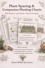 Plant Spacing & Companion Planting Charts (Digital Download)