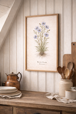 Vintage Botanical Wall Art Printable Set – Montana Wildflowers (Digital Download)