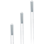 A-Series zinc garden marker with angled nameplate and galvanized wire legs – perfect for labeling herbs, vegetables, flowers, and perennials. Durable and rust-resistant for year-round outdoor use. Made in the USA for home gardeners, nurseries, and botanical displays.