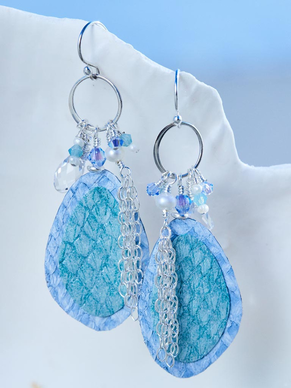 Mermaid Lagoon Crystal Earrings | Rose Amelia Jewelry