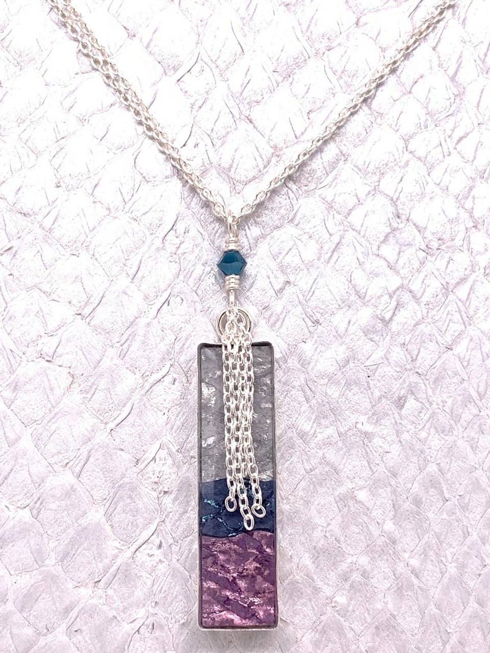 Light blue pendant on sale necklace