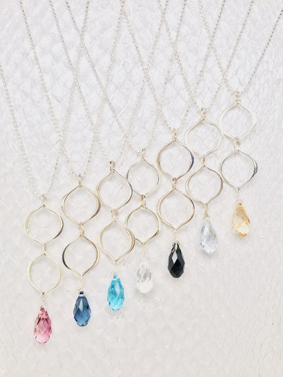 Victoria Necklaces Sterling Silver Swarovski Crystal Handmade Moonrise Jewelry 09856.1589489398