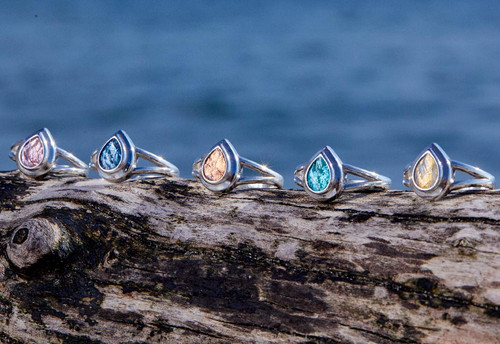 Samoa Ring (Small Teardrop) and Oceana Ring (Large Teardrop)