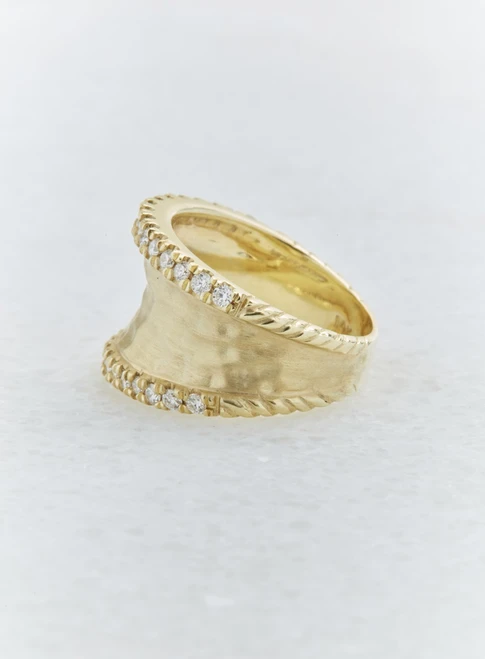 Raymond Mazza "Elizabeth" 14KY Gold & Diamonds 0.64 CTW Ring