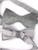 Pre-tied Grey with Silver Salmon Fish Leather Bow Tie with an adjustable wrap-around Satin Strap, fits sizes 12.5"-23".