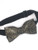 Black with Gold Metallic Salmon Fish Leather Bow Tie