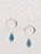 Seville Earrings – Sterling Silver with Denim Blue Swarovski Crystals