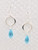 Seville Earrings – Sterling Silver with Turquoise Swarovski Crystals