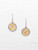 Silver Copenhagen Earrings with Ivory and Gold Fish Leather