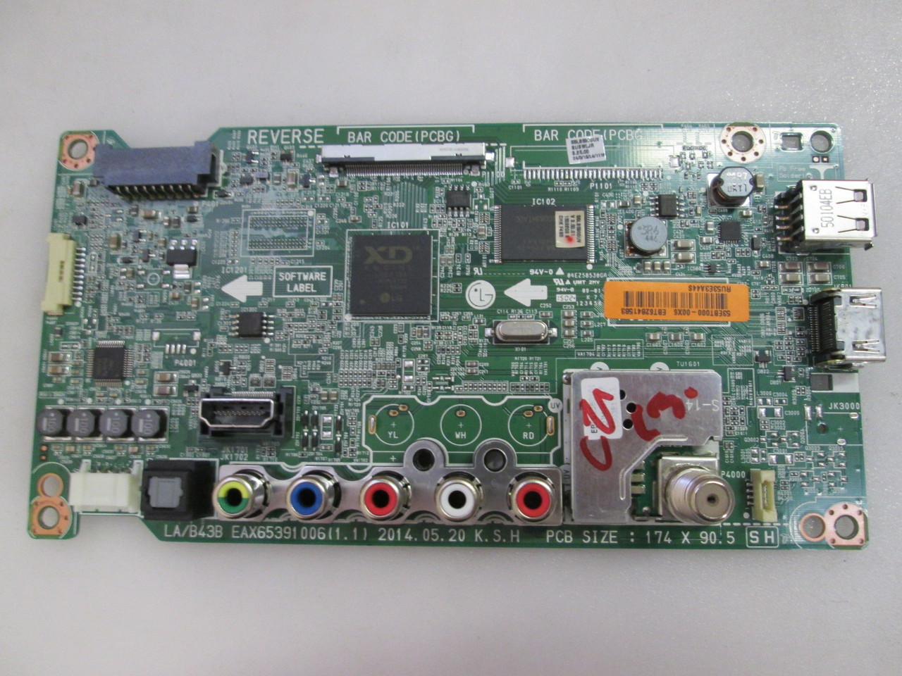 LG 55LB5900UV.BUSWLJR Main Board EBT62841583 / EAX65391006