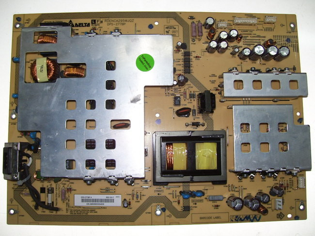 Sharp Power Supply Board DPS277BP A / RDENCA295WJQZ