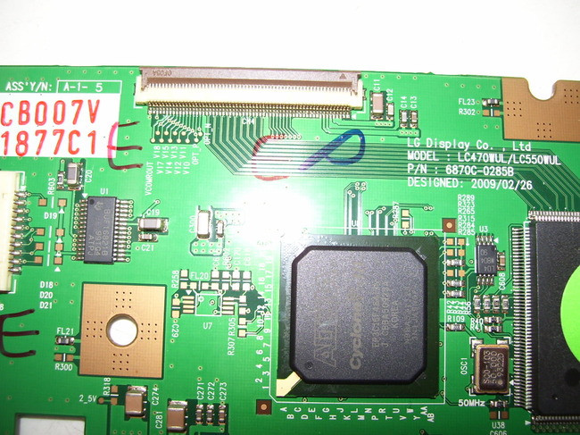 Carte T-Con Vizio VF551XVT Référence 6871L-1641C (6870C-0285B) - Ouvert