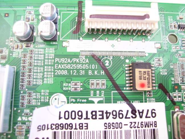 LG 50PQ30-UA Main Board & LOGIC Board Combo EAX58259505(0 ...