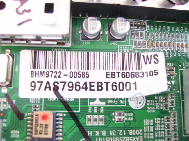 LG 50PQ30-UA Main Board & LOGIC Board Combo EAX58259505(0 ...