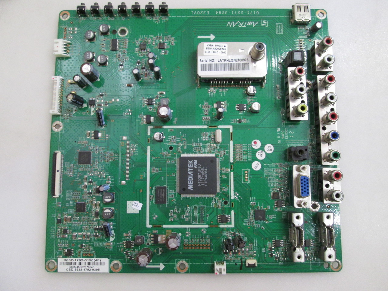 Vizio E321VL Main Board 363217920150 / 017122713294